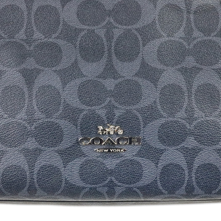 Coach Denim Blue Signature Meadow Shoulder Bag