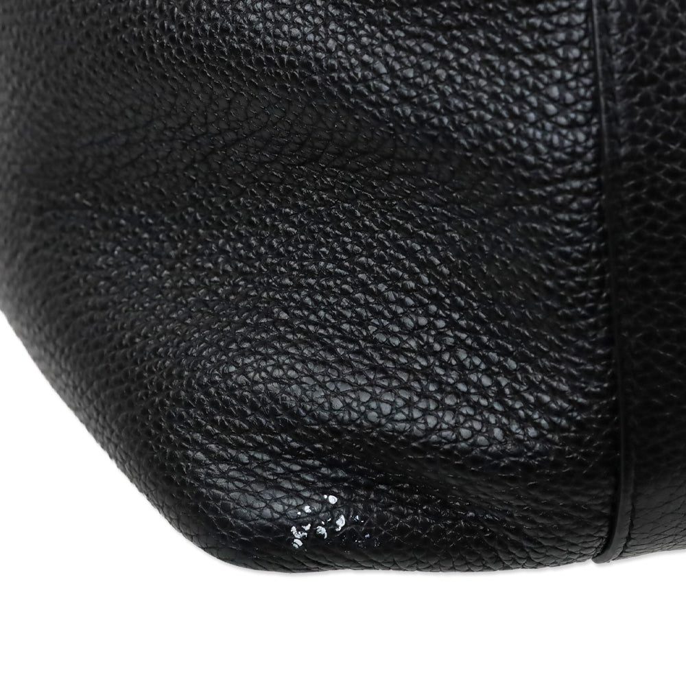 Coach F54687 Tyler Black Pebbled Leather Large Shoulder Bag