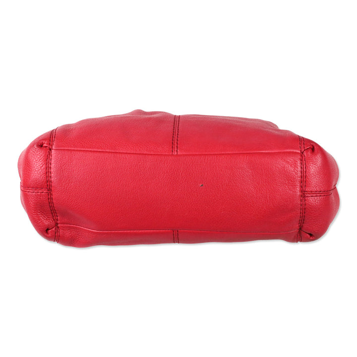 Coach F57545 Redish Pink Lexy Pebble Leather Shoulder Bag