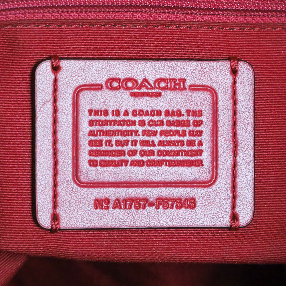 Coach F57545 Redish Pink Lexy Pebble Leather Shoulder Bag