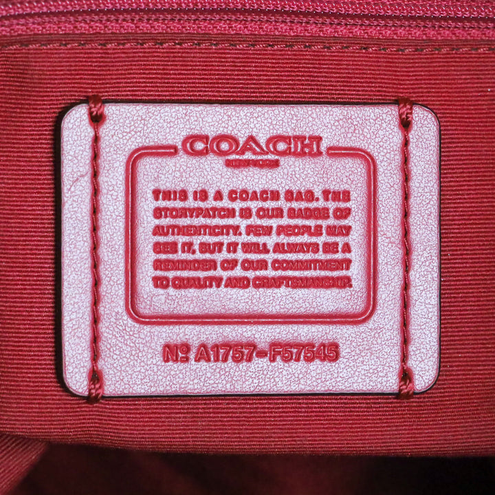 Coach F57545 Redish Pink Lexy Pebble Leather Shoulder Bag