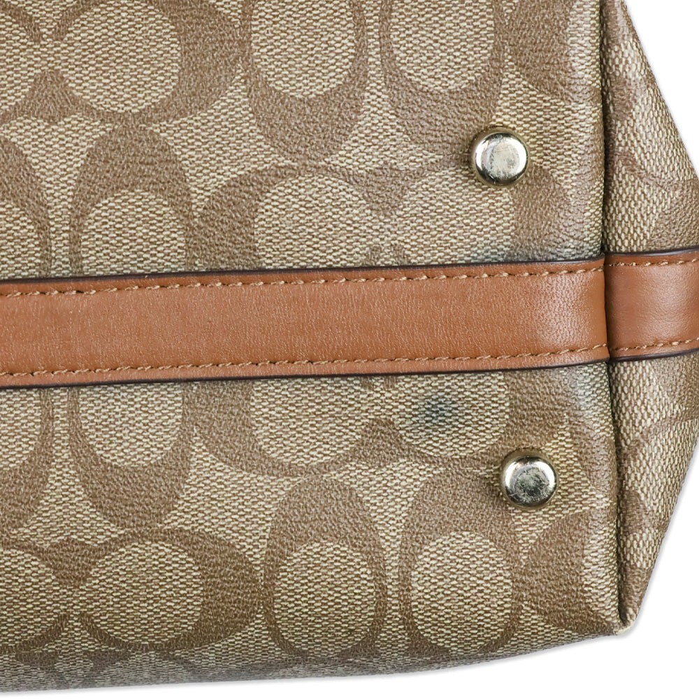 Coach F58286 Signature Coated Canvas Khaki Tyler Tote