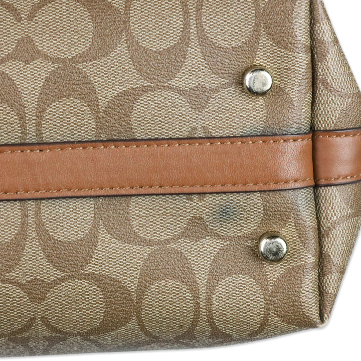 Coach F58286 Signature Coated Canvas Khaki Tyler Tote