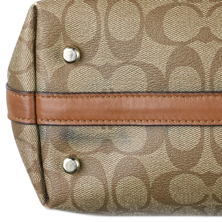 Coach F58286 Signature Coated Canvas Khaki Tyler Tote