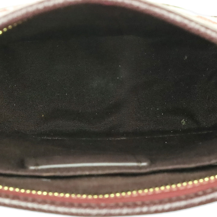 Coach Gold/Wine Multicolor Signature Jacquard Stripe Patch Dempsey File Bag
