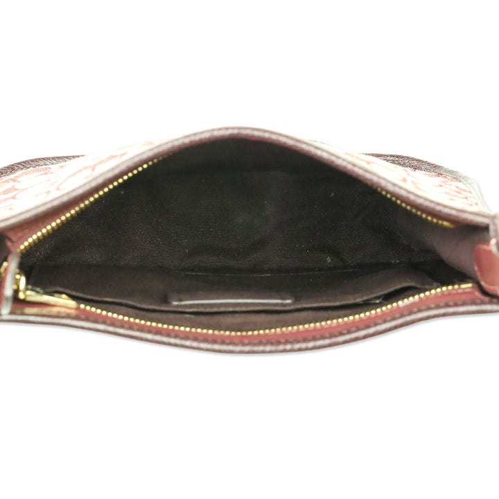 Coach Gold/Wine Multicolor Signature Jacquard Stripe Patch Dempsey File Bag