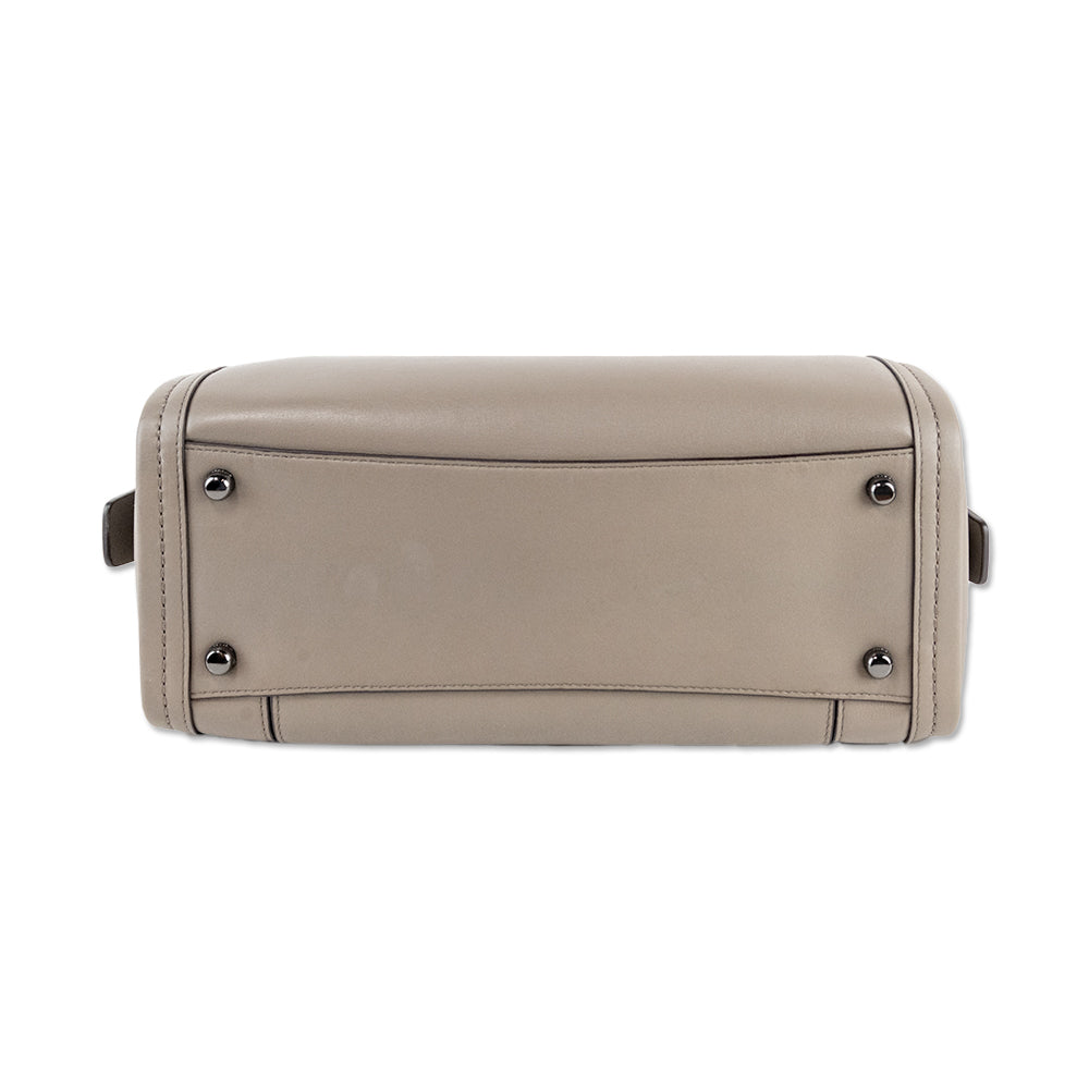 Coach Gray Leather Top Handle with Gunmetal Hardware