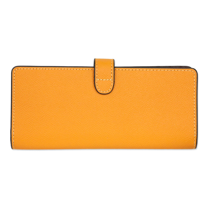 Coach Light Coral Crossgrain Leather Slim Wallet