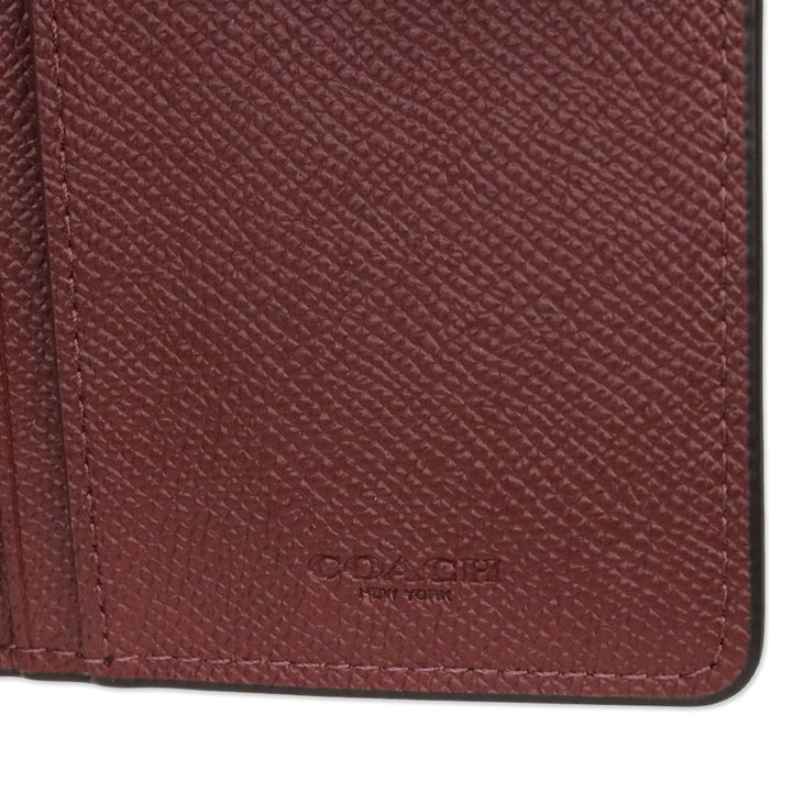 Coach Light Coral Crossgrain Leather Slim Wallet