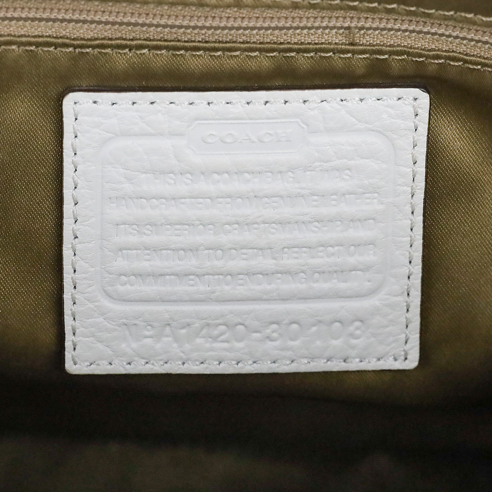 Coach Madison White Mixed Exotic Embossed Leather Satchel