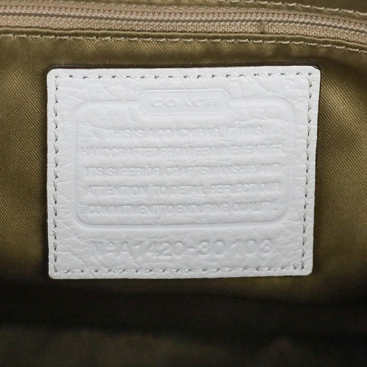 Coach Madison White Mixed Exotic Embossed Leather Satchel