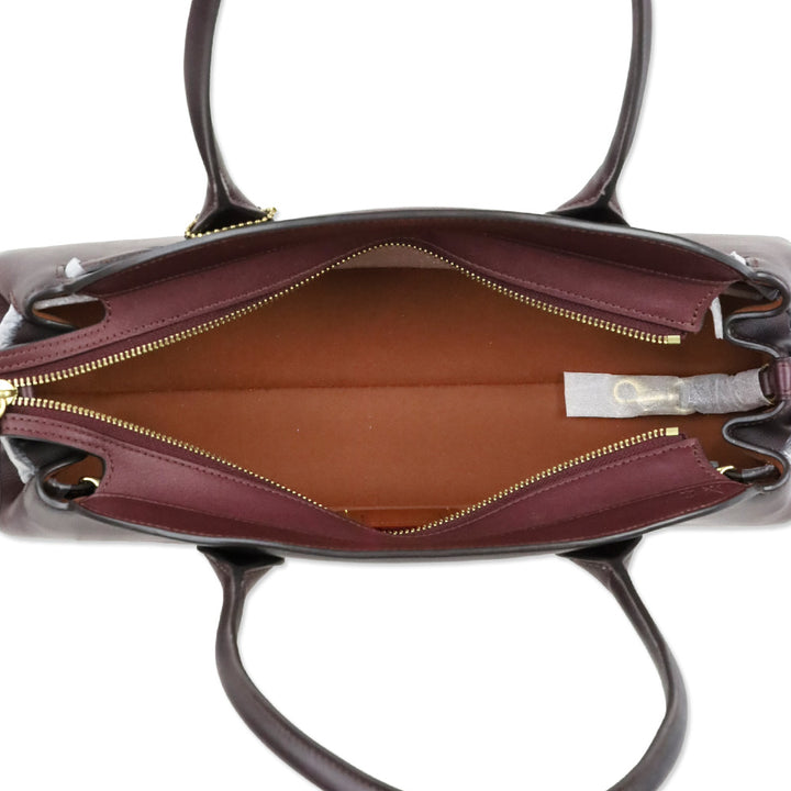Coach Merlot Smooth Leather/Brass/Empire Caryall 34