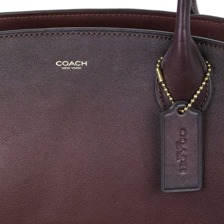 Coach Merlot Smooth Leather/Brass/Empire Caryall 34