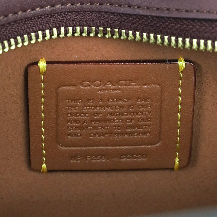 Coach Merlot Smooth Leather/Brass/Empire Caryall 34