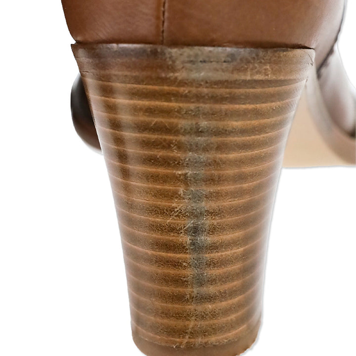 Coach Merridth Monogram Saddle Brown Leather Boot