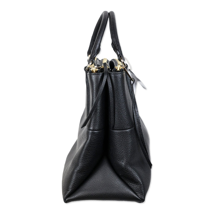Coach NWT 28160 Black Pebbled Leather The Brough Bag