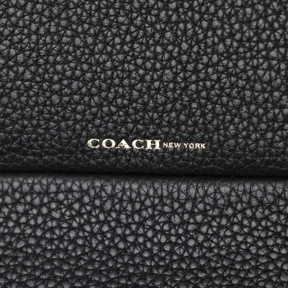 Coach NWT 28160 Black Pebbled Leather The Brough Bag