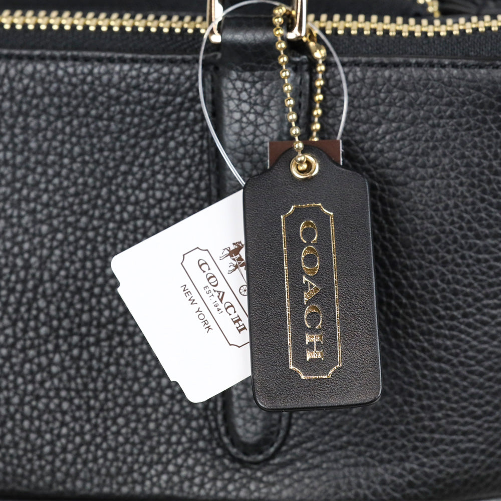 Coach NWT 28160 Black Pebbled Leather The Brough Bag