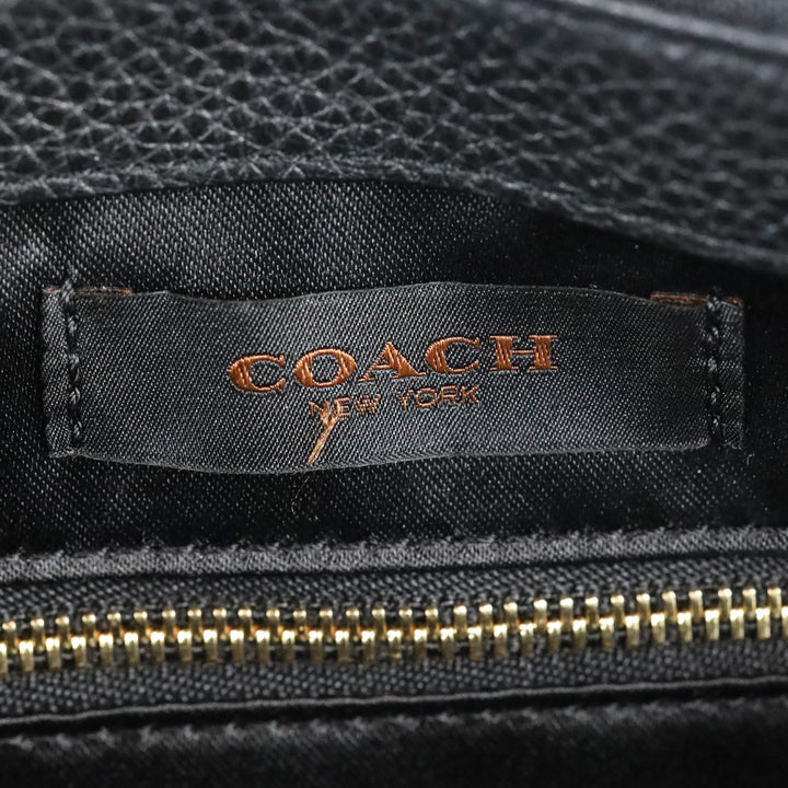 Coach NWT 28160 Black Pebbled Leather The Brough Bag