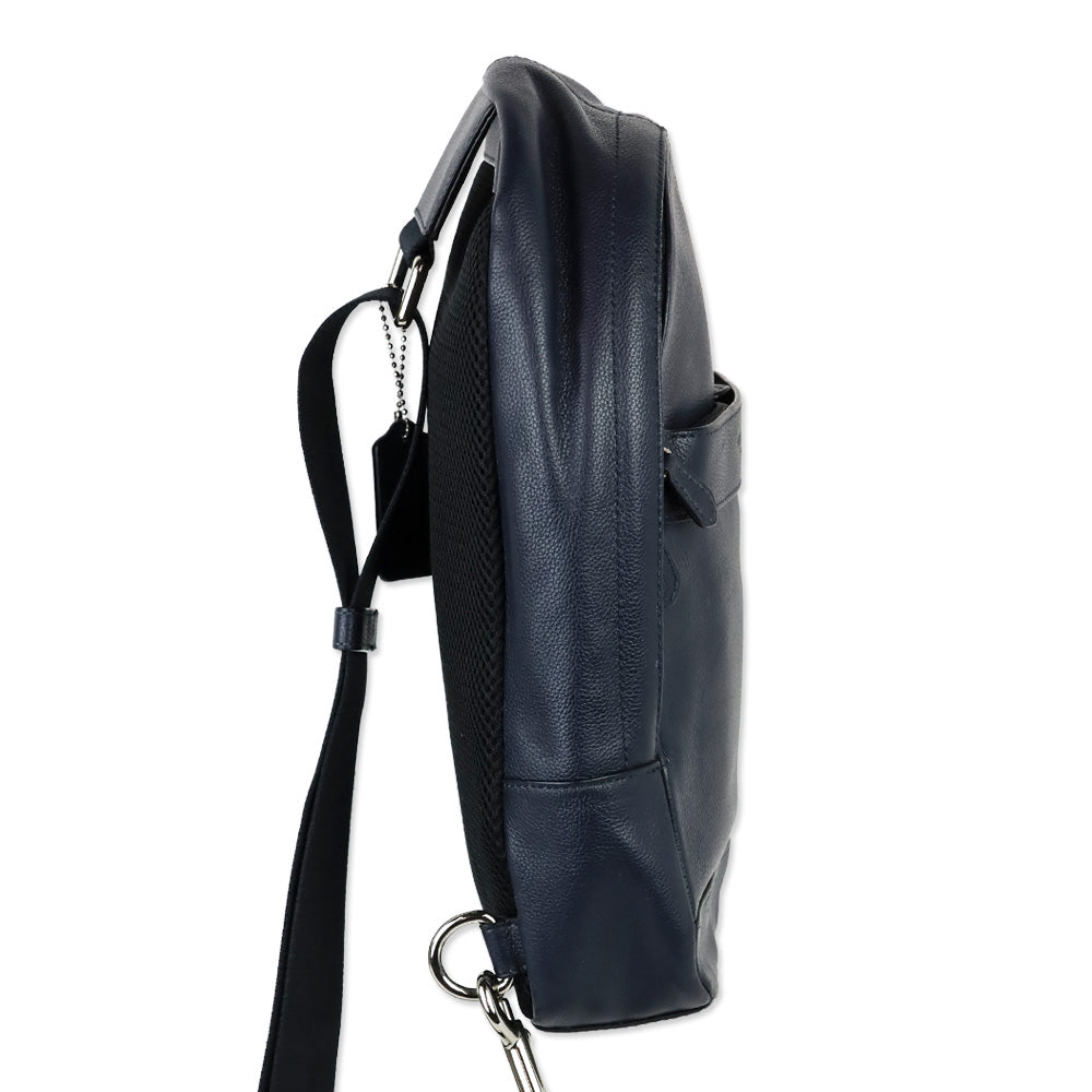 Coach Navy Leather Sling Backpack