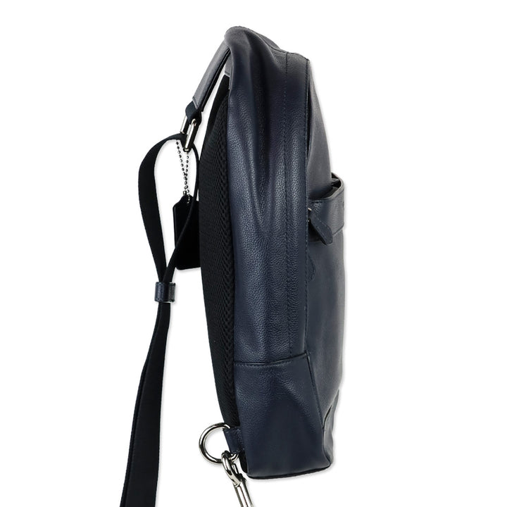 Coach Navy Leather Sling Backpack