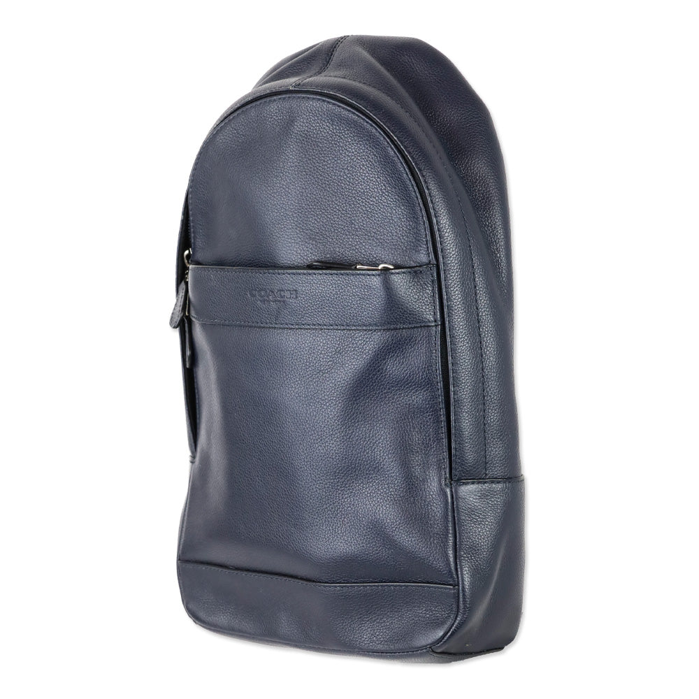 Coach Navy Leather Sling Backpack
