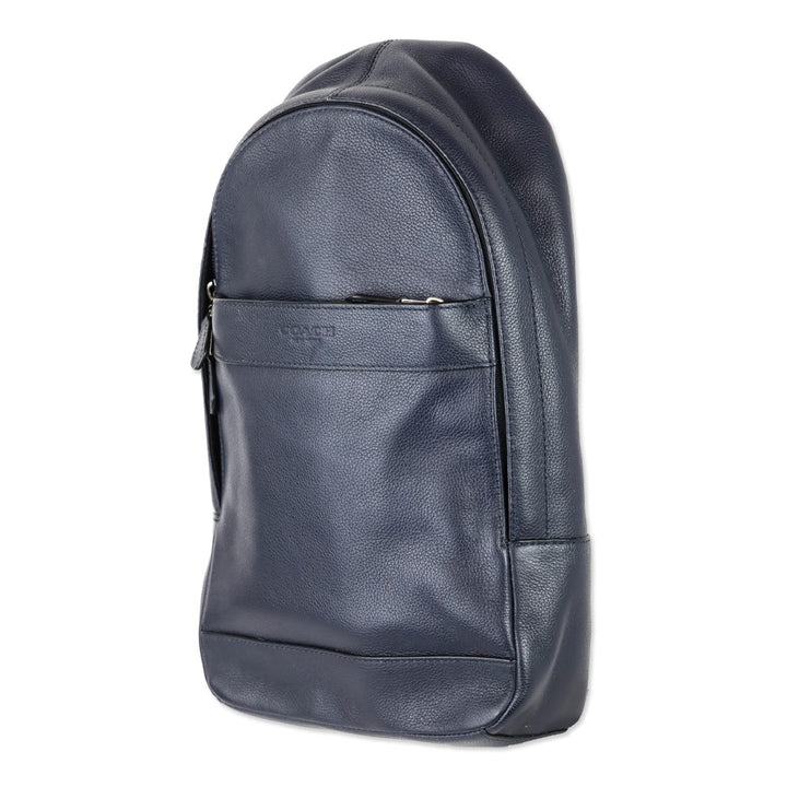 Coach Navy Leather Sling Backpack