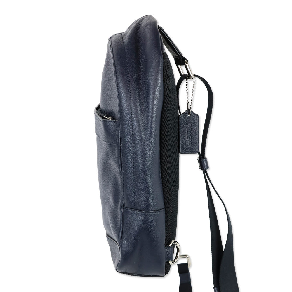 Coach Navy Leather Sling Backpack