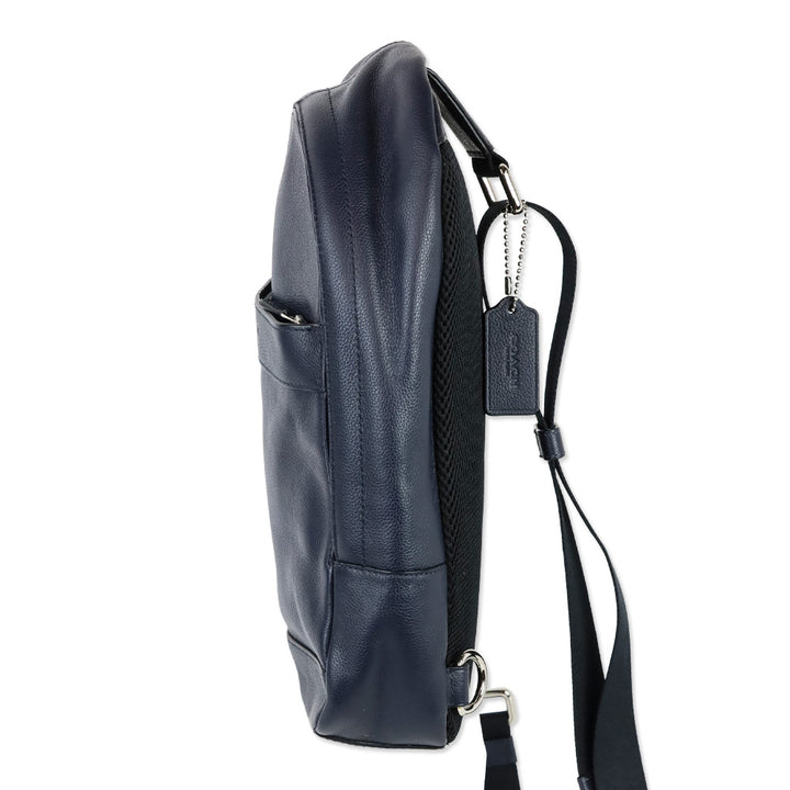 Coach Navy Leather Sling Backpack