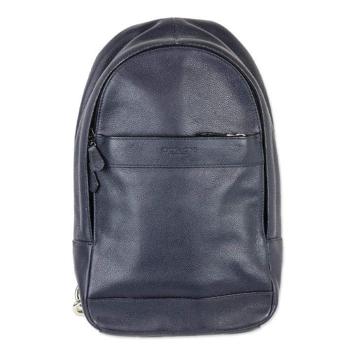 Coach Navy Leather Sling Backpack