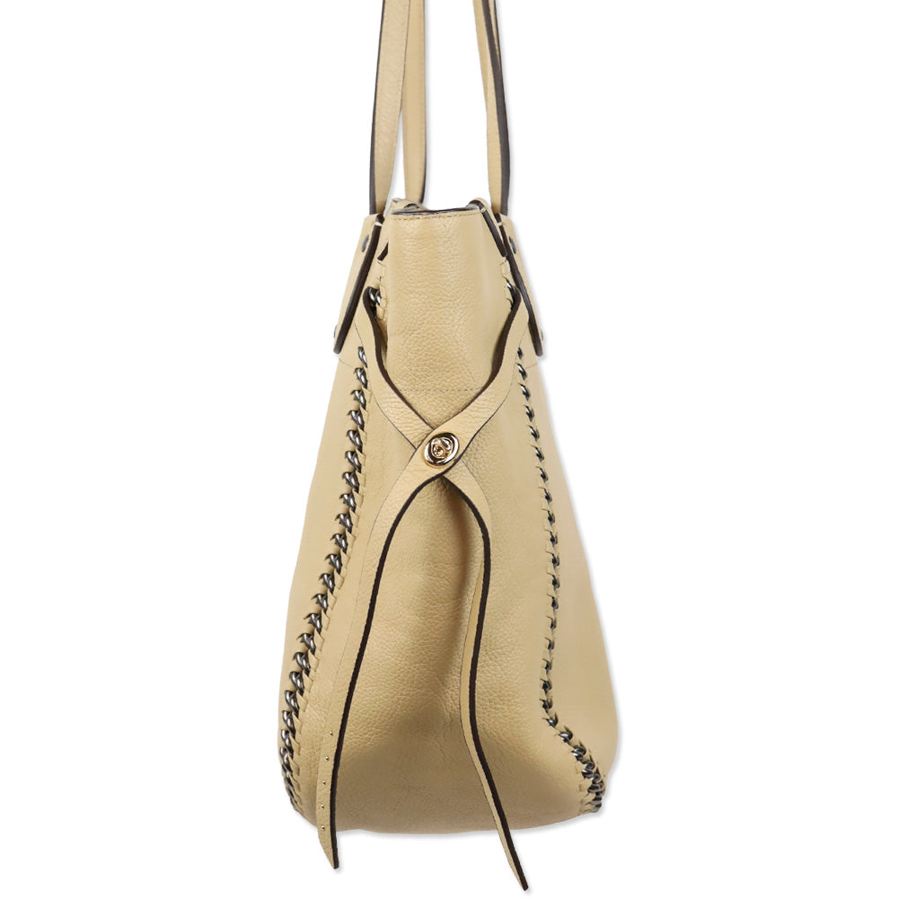 Coach Nude Whiplash Leather Tatum Tote