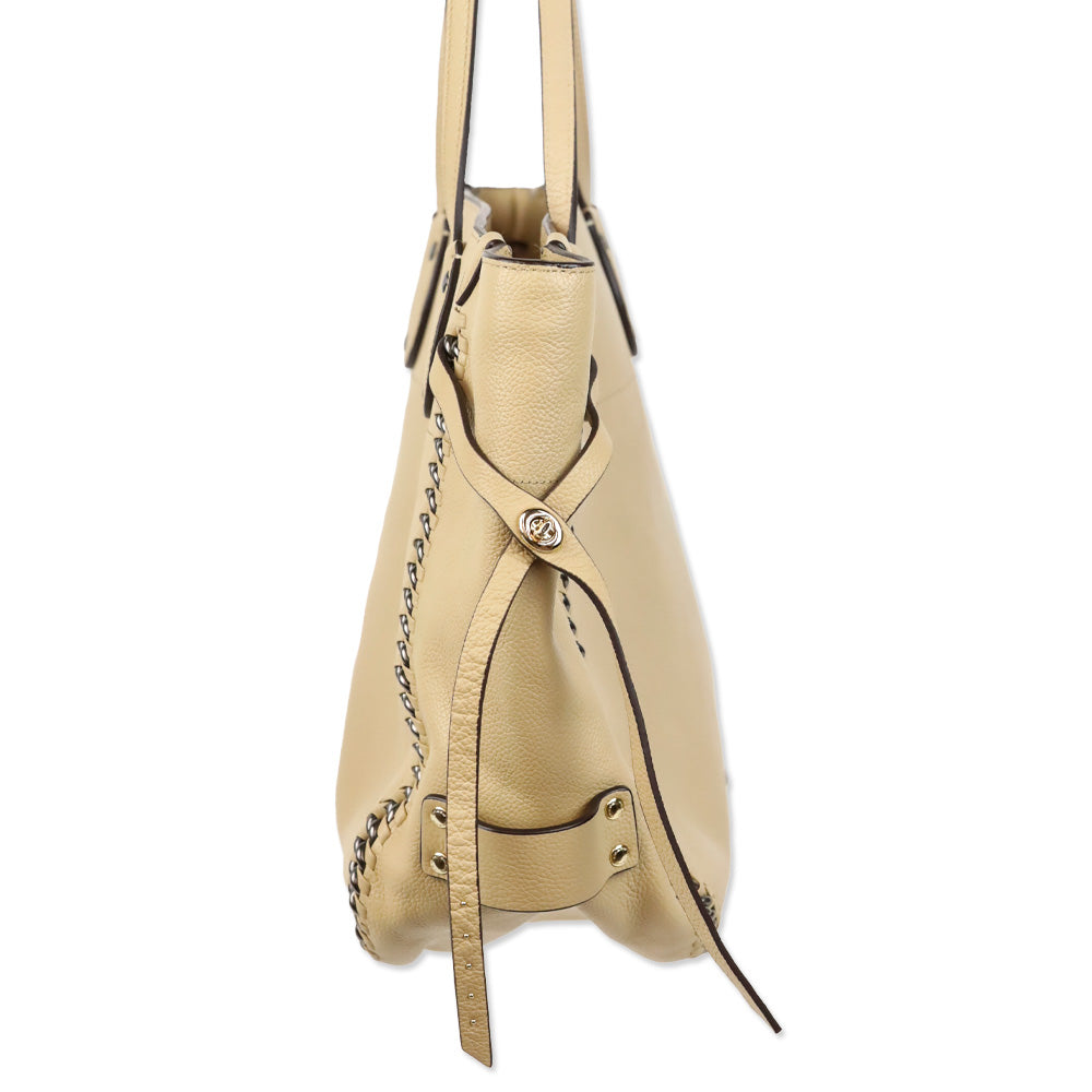 Coach Nude Whiplash Leather Tatum Tote