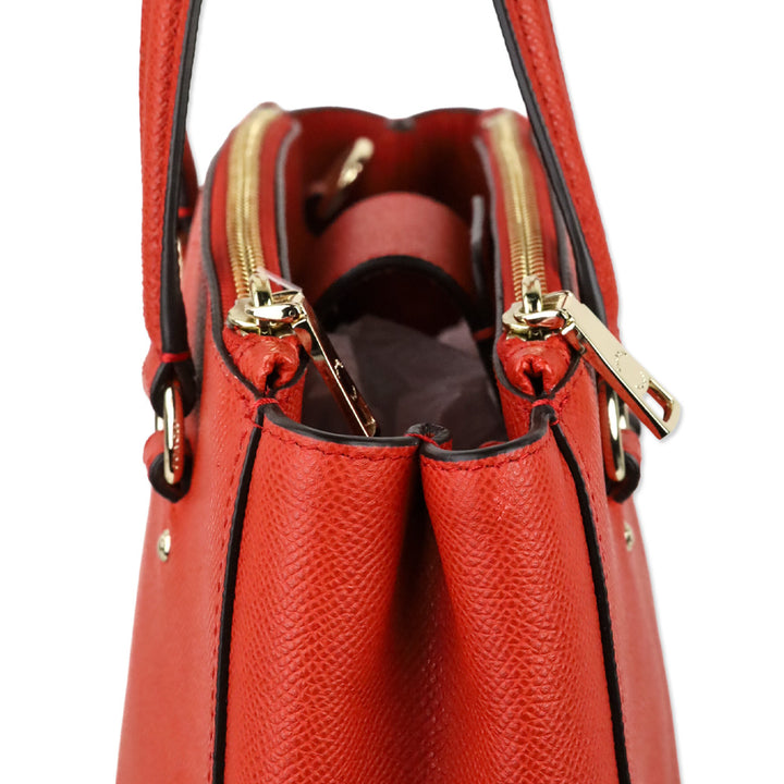 Coach Orange Crossgrain Leather Etta Carryall