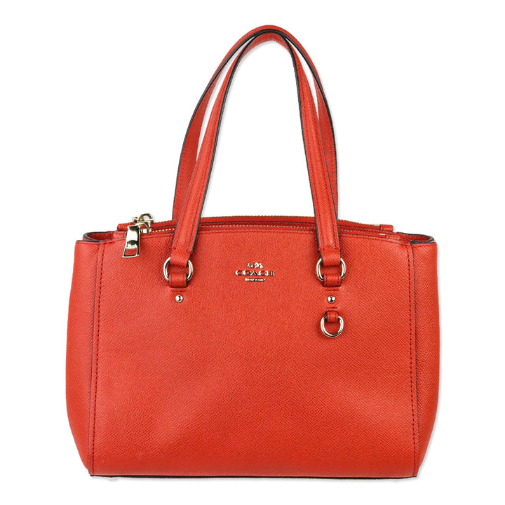 Coach Orange Crossgrain Leather Etta Carryall