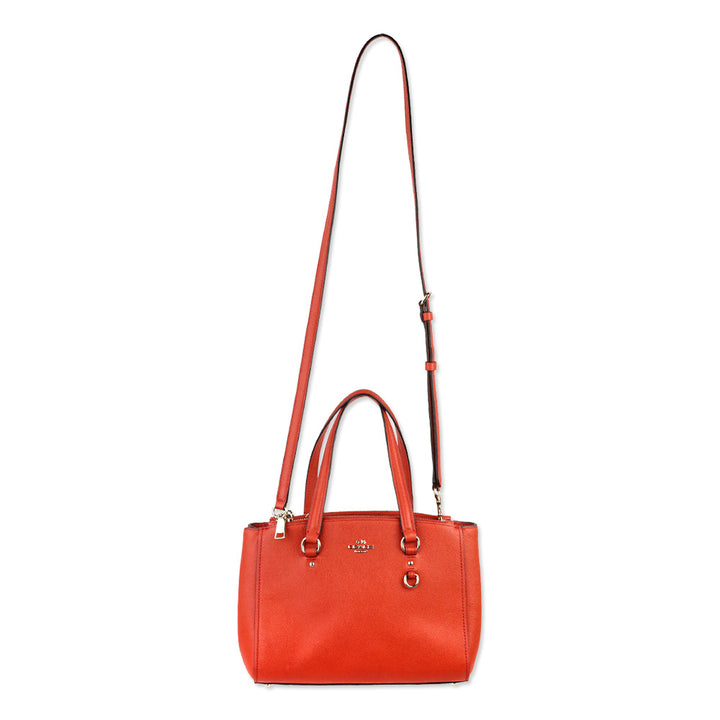 Coach Orange Crossgrain Leather Etta Carryall