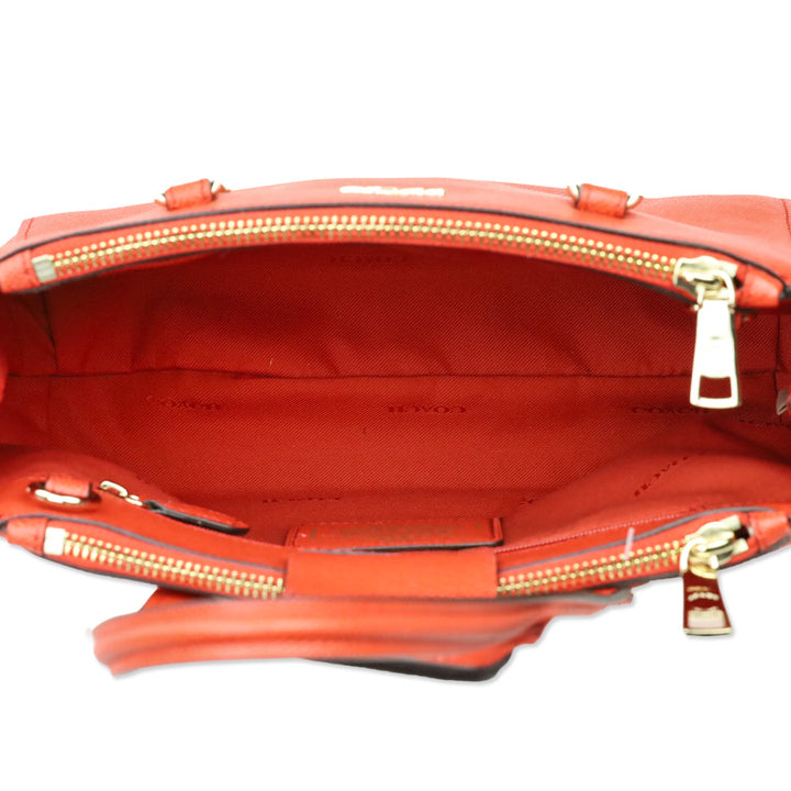 Coach Orange Crossgrain Leather Etta Carryall