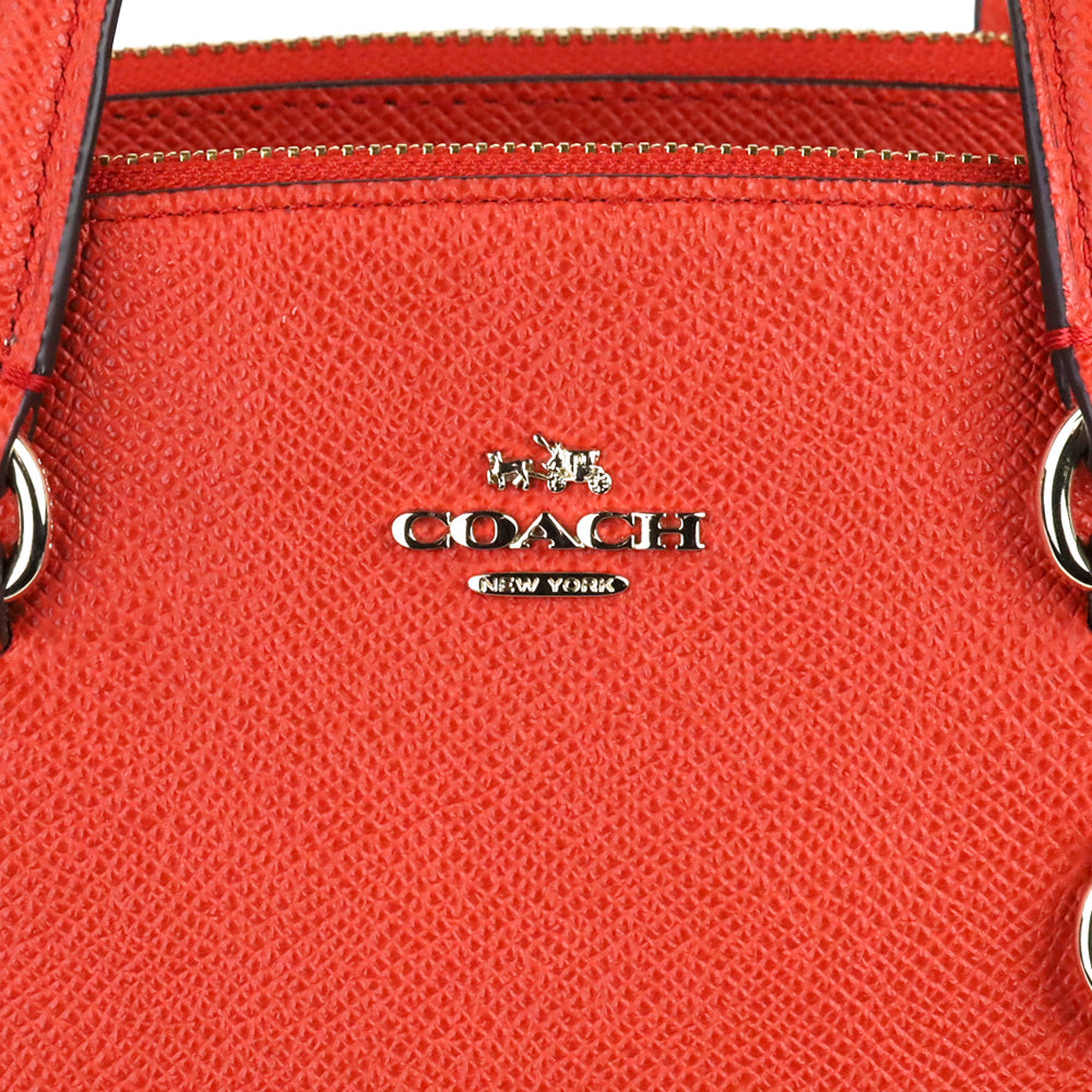 Coach Orange Crossgrain Leather Etta Carryall