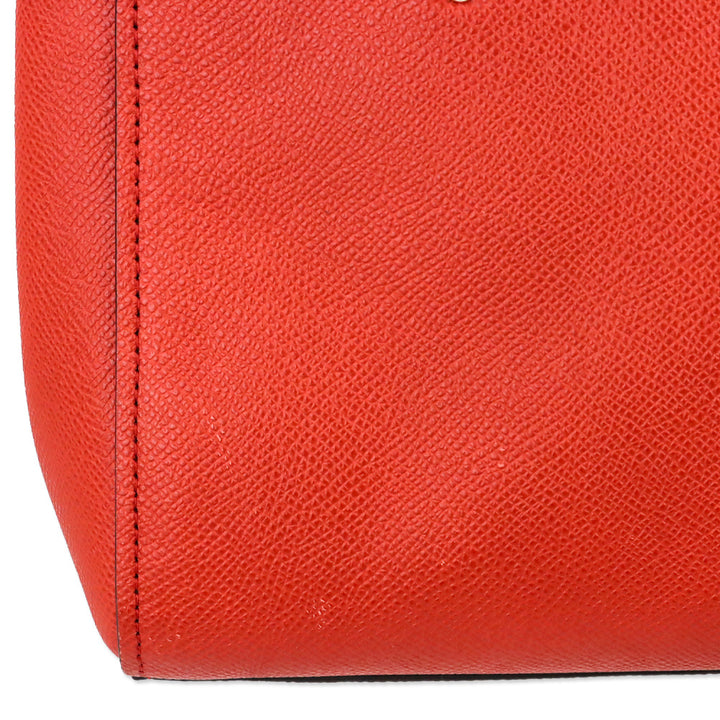 Coach Orange Crossgrain Leather Etta Carryall