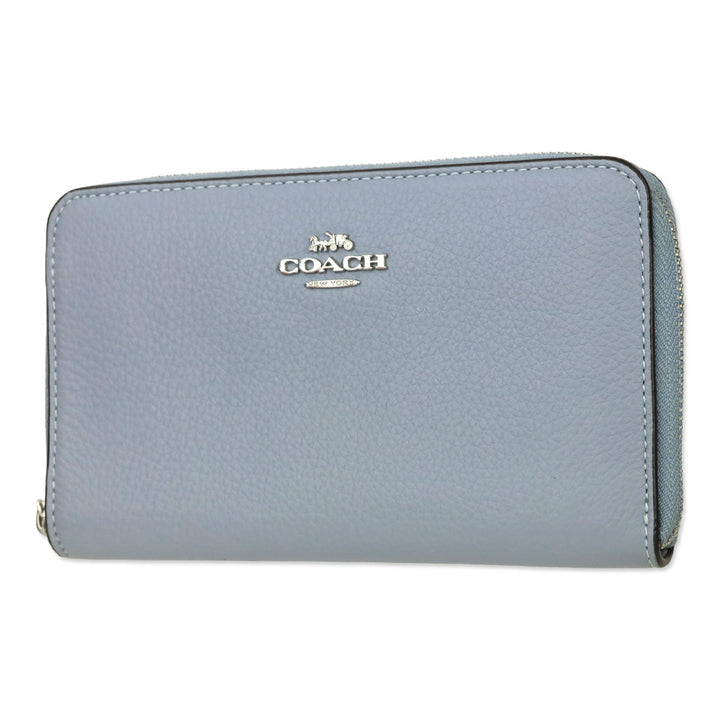 Coach Periwinkle Leather Zip Around Wallet