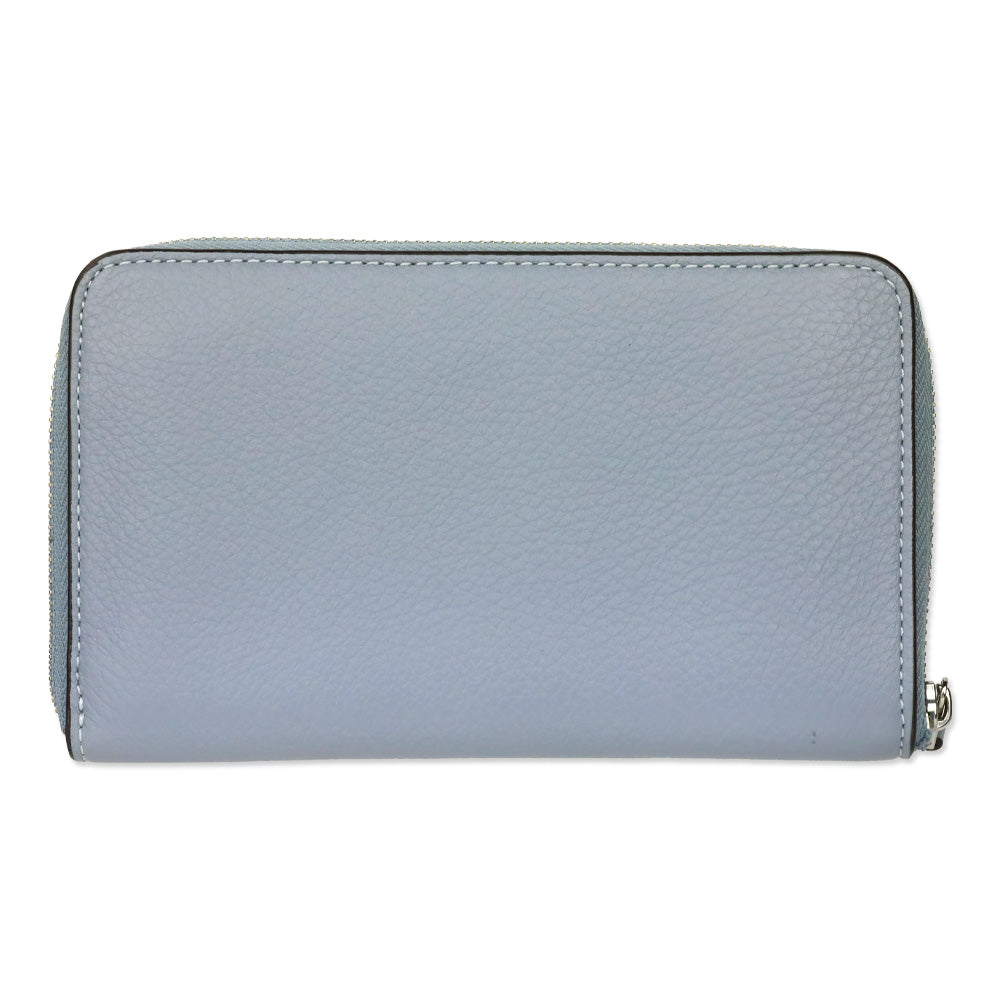 Coach Periwinkle Leather Zip Around Wallet