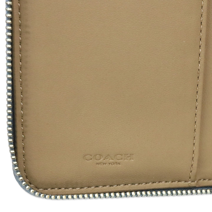 Coach Periwinkle Leather Zip Around Wallet