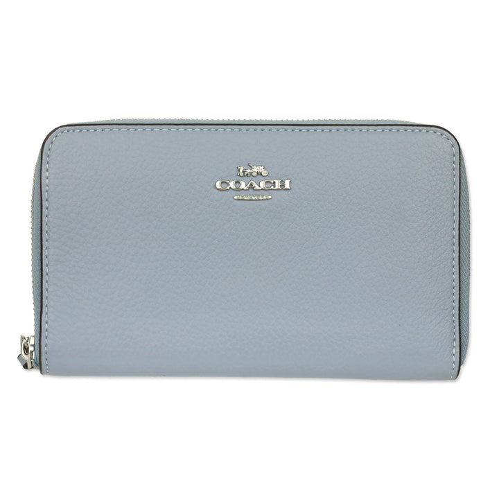 Coach Periwinkle Leather Zip Around Wallet