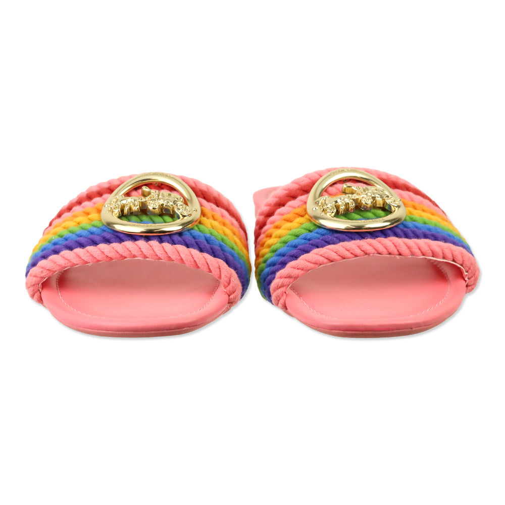 Coach Pink Lemonade Multi Jolie Rope Sandal