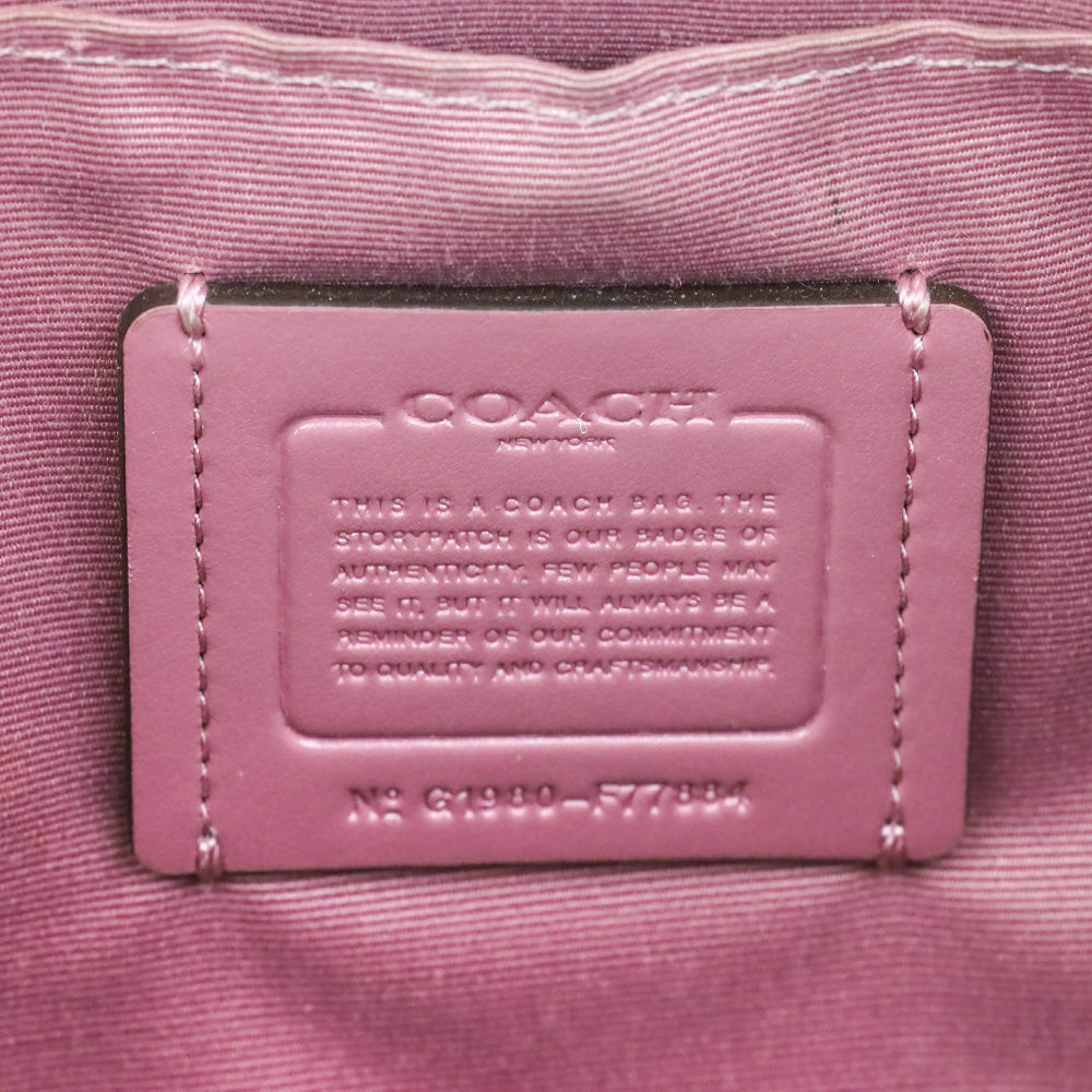 Coach Pink Rose Pebble Leather Mia Satchel Crossbody Bag