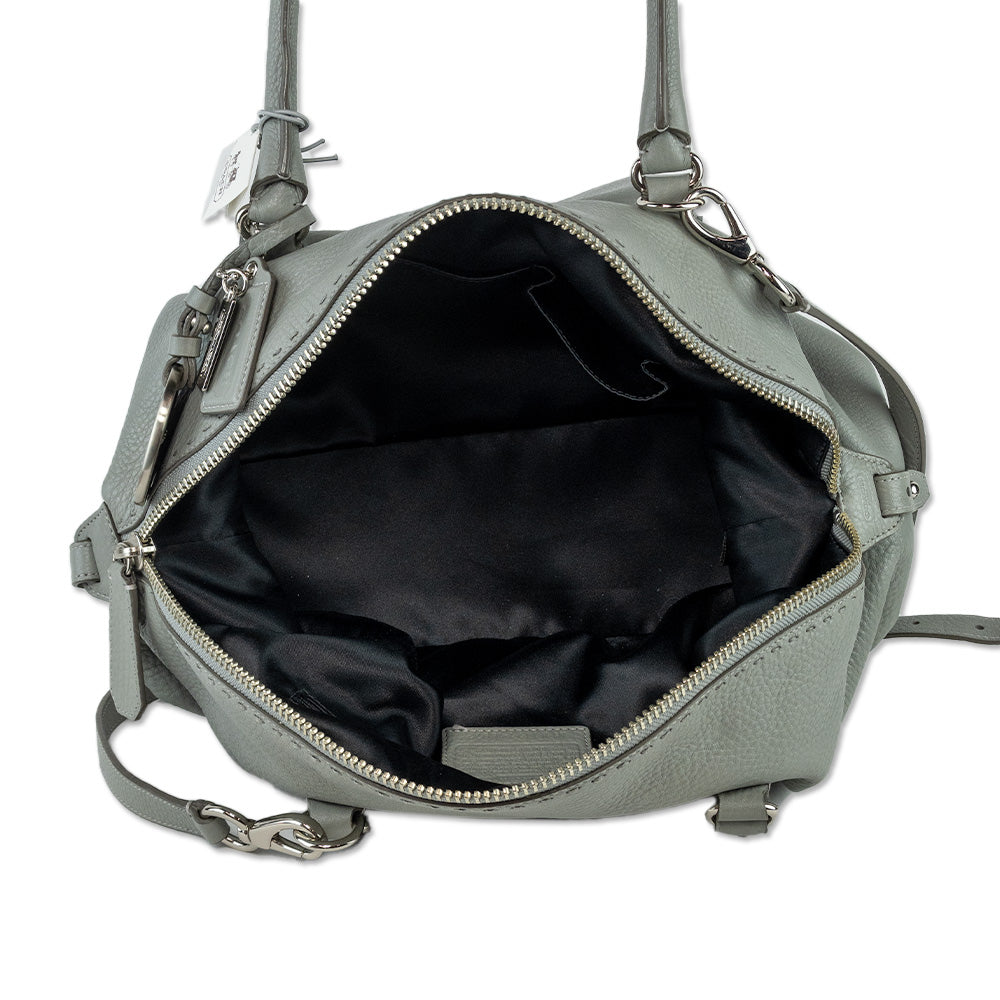 Coach Pinnacle Erin Grey Leather Dome Satchel Bag