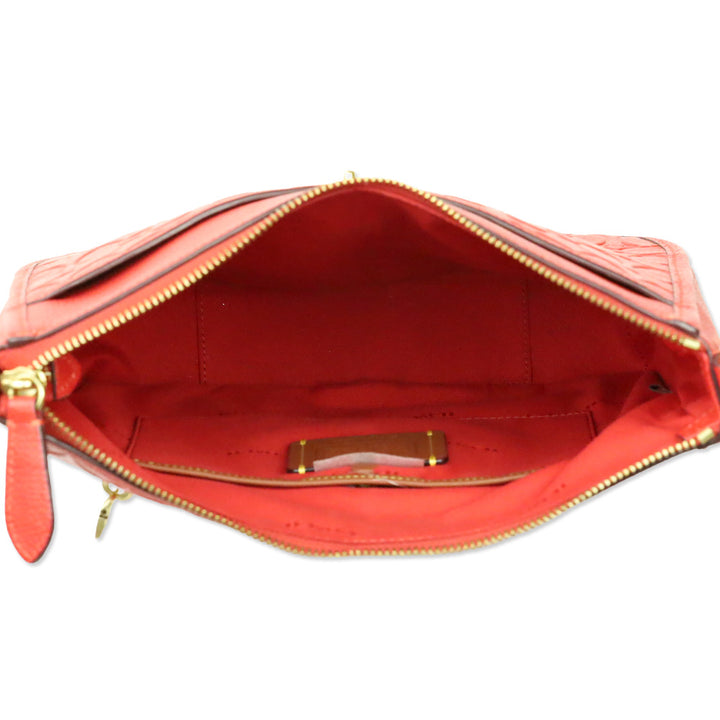 Coach Red Signature Leather Chaise Crossbody Bag