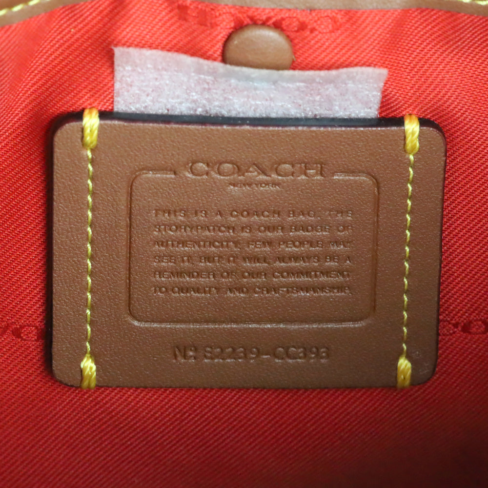 Coach Red Signature Leather Chaise Crossbody Bag