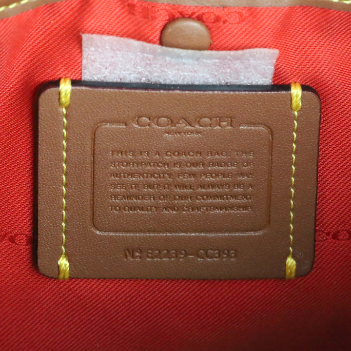 Coach Red Signature Leather Chaise Crossbody Bag