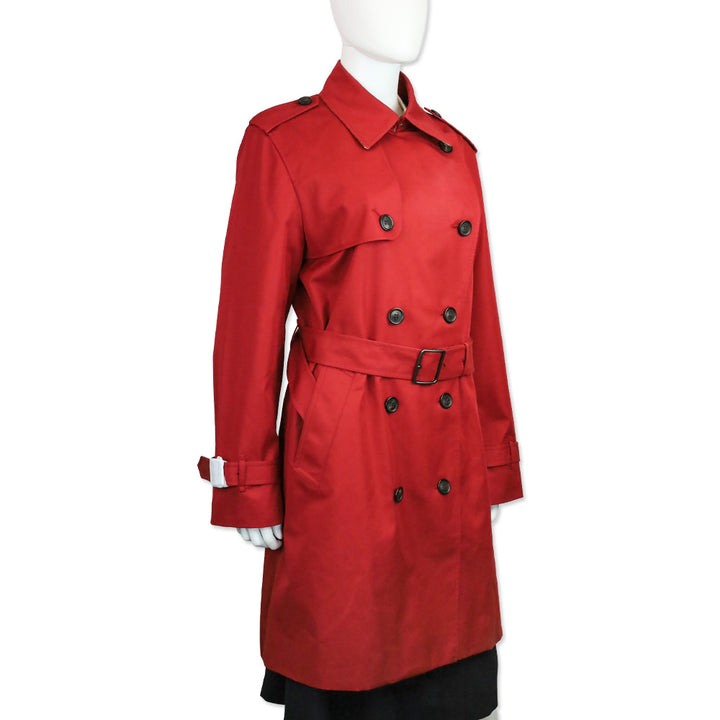 Coach Ruby Red Mid Trench
