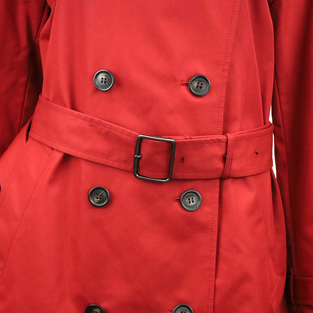 Coach Ruby Red Mid Trench